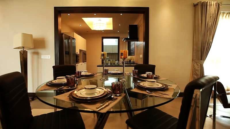 4BHK Flats For Sale in JLPL Falcon View Dining Room Mohali-cascade buildtech