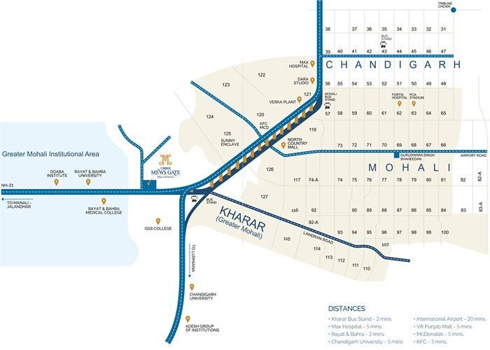 Ubber Mews Gate Location Map-Cascade Buildtech