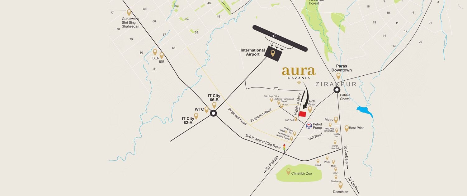 Aura Gazania Location Map