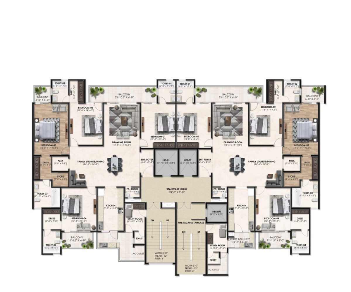 Noble Callista 4+1 BHK Dual-Core