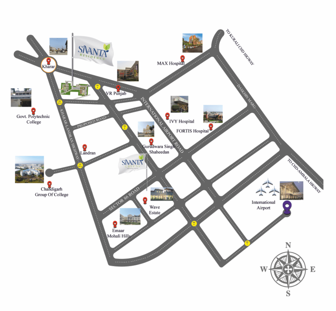 Sivanta Residency Location Map