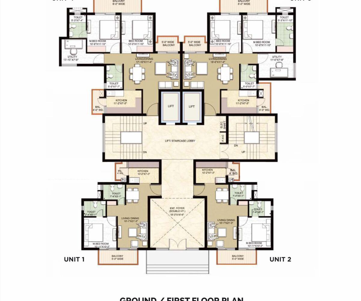 T20 - Ground & First - 1BHK+2TOI.(Unit 1 & 2)
